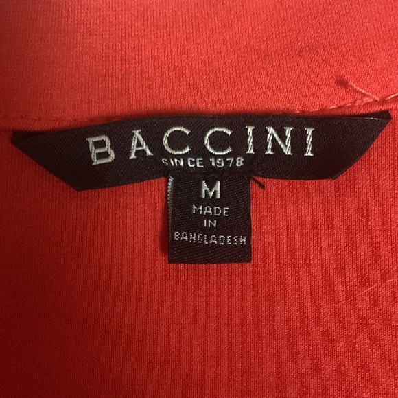 Baccini Sz M Orange with Silver Buttons Collar Long Sleeve Women’s Jacket - Picture 4 of 8